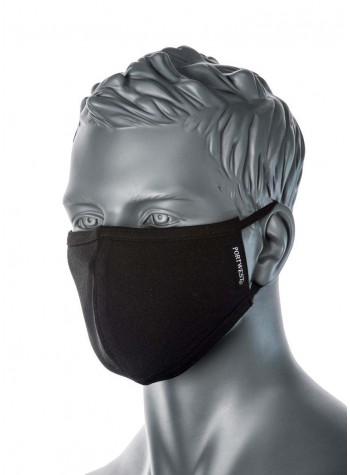 Portwest 2-Ply Anti-Microbial Fabric Face Mask (Pk25)