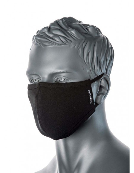 Portwest 2-Ply Anti-Microbial Fabric Face Mask (Pk25)