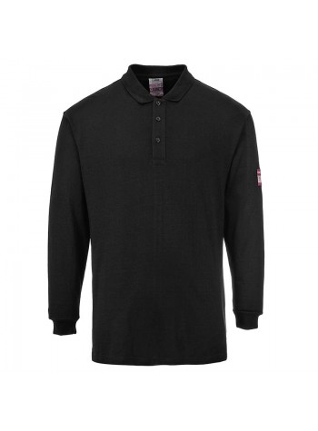 Portwest Flame Resistant Anti-Static Long Sleeve Polo Shirt