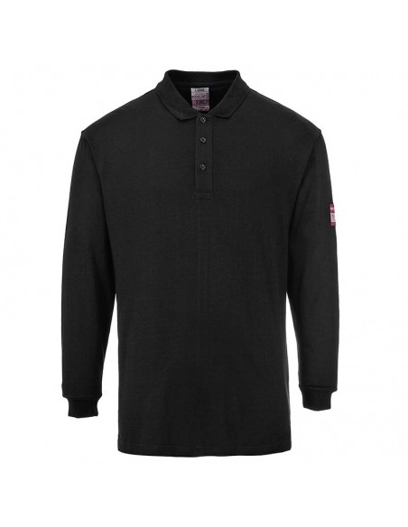 Portwest Flame Resistant Anti-Static Long Sleeve Polo Shirt