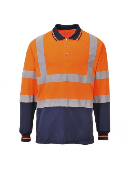 Portwest Two-Tone Long Sleeved Polo