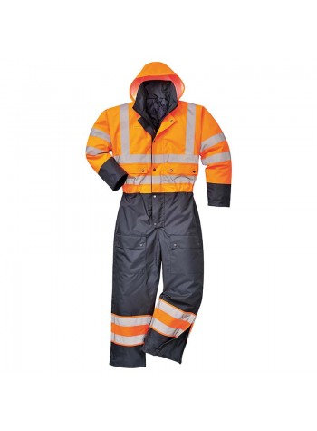 Portwest Hi-Vis Contrast Coverall - Lined