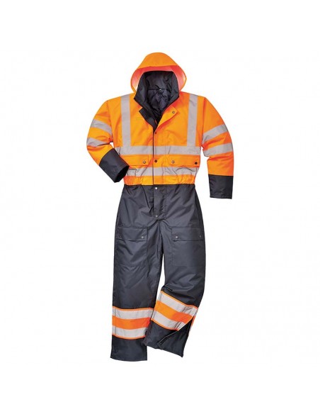 Portwest Hi-Vis Contrast Coverall - Lined