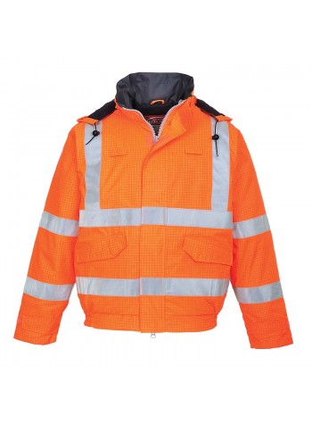 Portwest Bizflame Rain Hi-Vis Antistatic FR Bomber Jacket