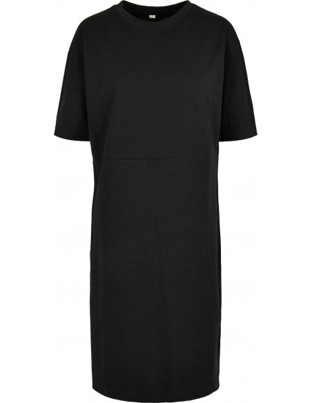 Build Your Brand Women's organic oversizes slit tee dress