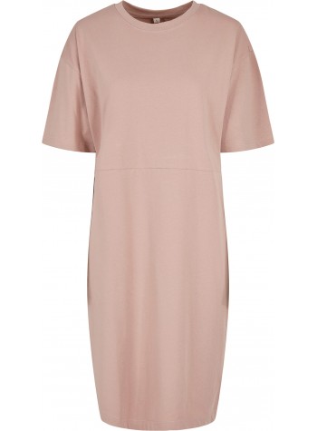 Build Your Brand Women's organic oversizes slit tee dress 2