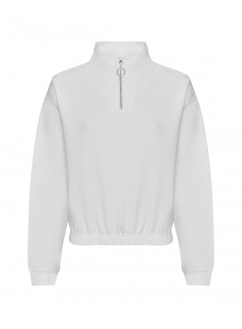 AWDis Just Hoods Women's Cropped 1/4 Zip Sweatshirt 2