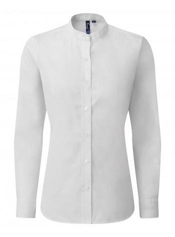 Premier Women's banded collar 'grandad' shirt