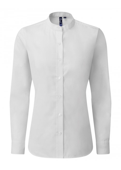 Premier Women's banded collar 'grandad' shirt