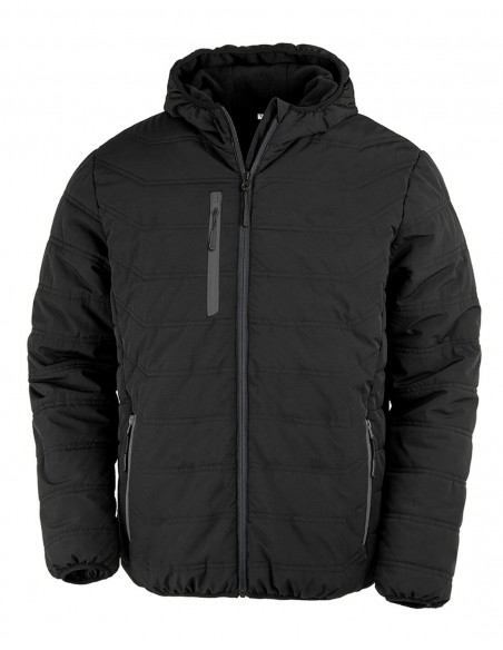 Result Genuine Recycled Recycled black compass padded winter jacket