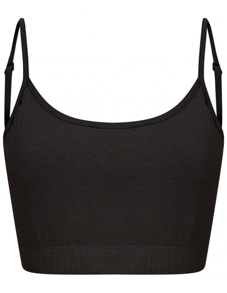 SF Women's sustainable fashion cropped cami top with adjustable straps