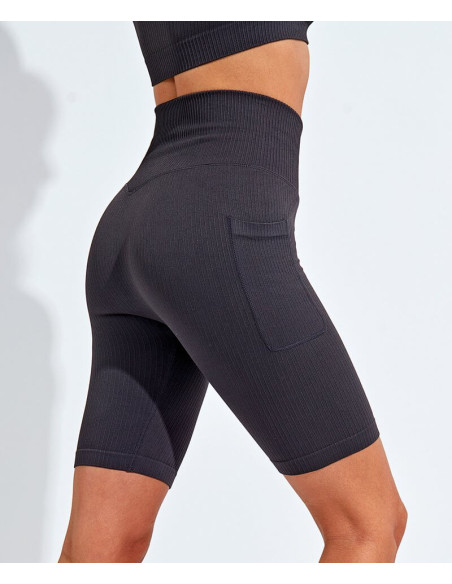 Women’s TriDri® ribbed seamless '3D Fit' cycle shorts