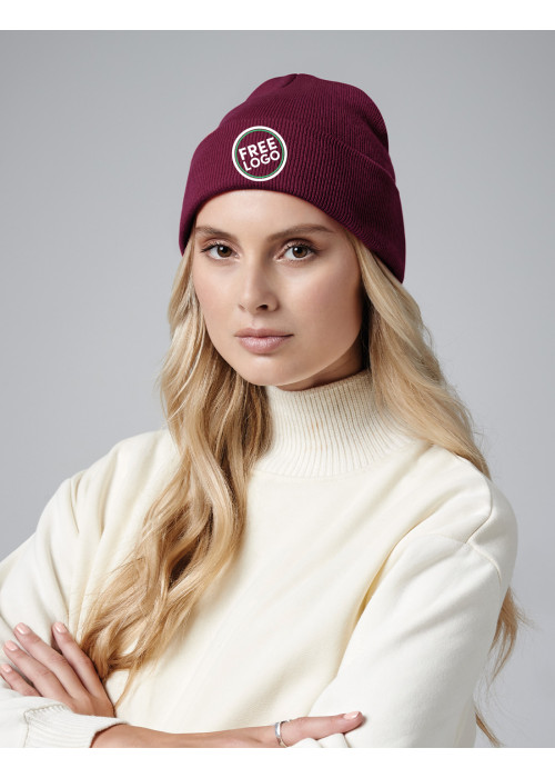 Bundle: 16 x Organic Cuffed Beanie with FREE Logo