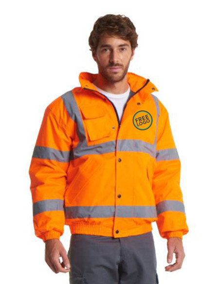 Bundle: 4 x Hi-Vis Bomber Jackets with FREE Logo