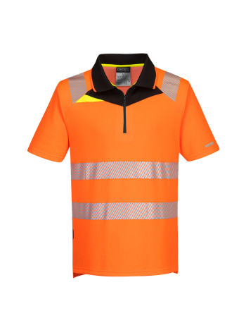 Portwest DX4 Hi-Vis Zip Polo Shirt S/S