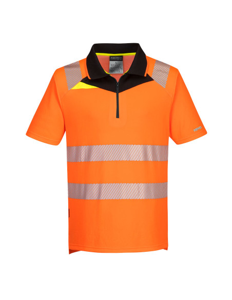 Portwest DX4 Hi-Vis Zip Polo Shirt S/S