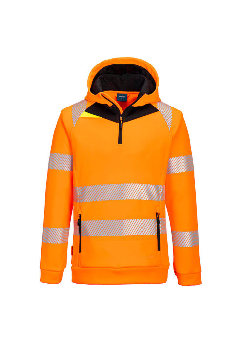 Portwest DX4 Hi-Vis 1/4 Zip Hoodie