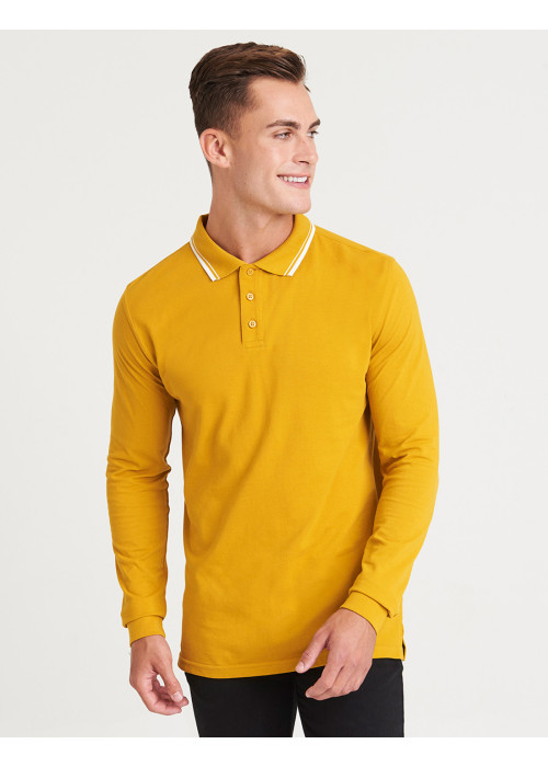 AWDis Just Polo's Long Sleeve Tipped 100 Polo