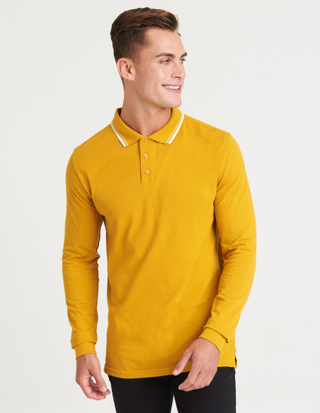 AWDis Just Polo's Long Sleeve Tipped 100 Polo