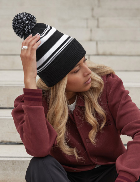 Beechfield Striped Fan Beanie