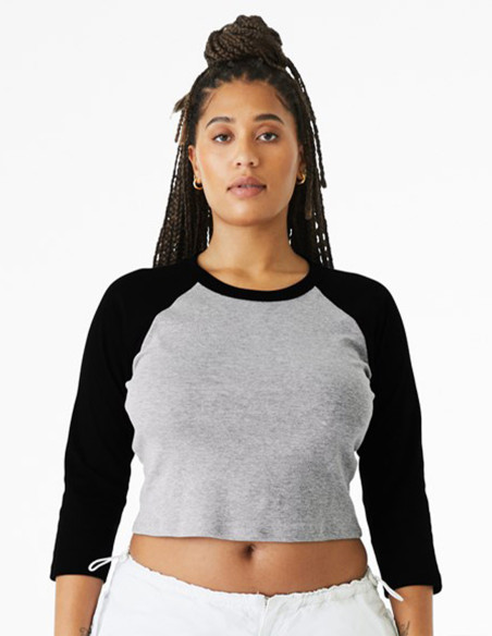 Bella+Canvas Women’s Micro Rib 3/4 Raglan Baby T-Shirt