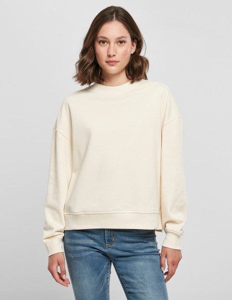 Build Your Brand Women’s Oversized Crew Neck Sweatshirt