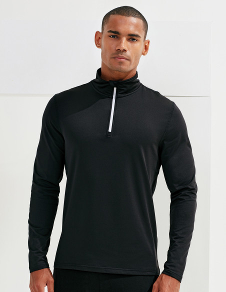 TriDri® Recycled Long Sleeve Brushed Back ¼ Zip Top