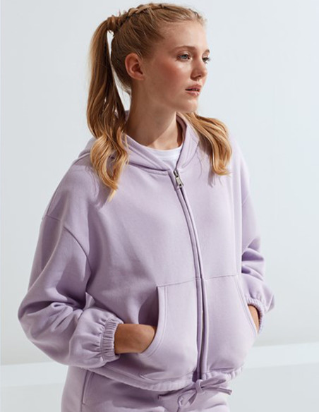 TriDri® Women’s Recycled Drawstring Full-Zip Hoodie