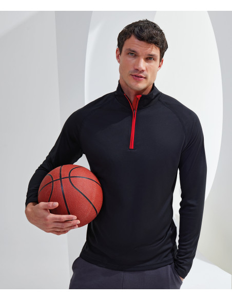 TriDri® long sleeve performance ¼ zip
