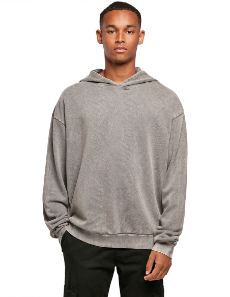 Build Your Brand Acid Washed Oversize Hoodie