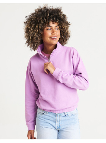 AWDis Just Hoods Women's Cropped 1/4 Zip Sweatshirt