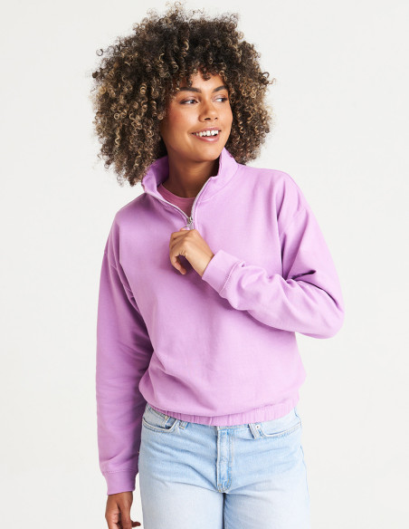 AWDis Just Hoods Women's Cropped 1/4 Zip Sweatshirt