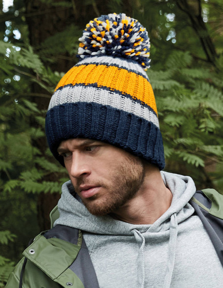 Beechfield Hygge Striped Beanie