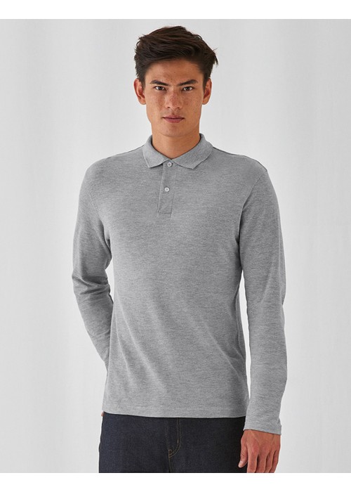B&C ID.001 LSL Long Sleeved Polo Shirt