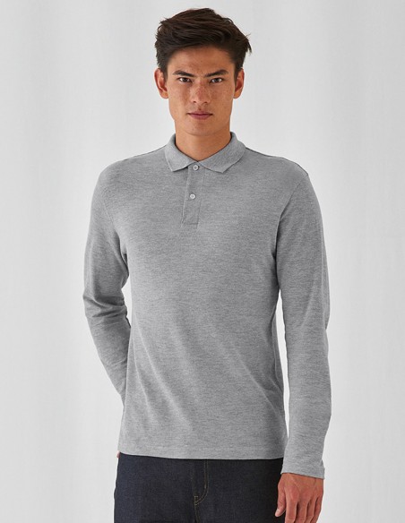 B&C ID.001 LSL Long Sleeved Polo Shirt