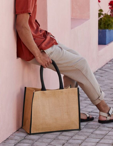 Westford Mill Natural Starched Jute Classic Shopper