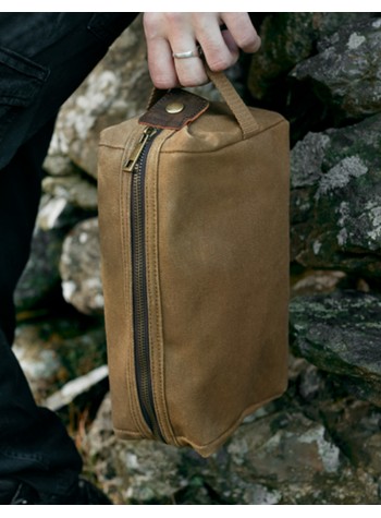 Quadra Heritage Waxed Canvas Wash Bag
