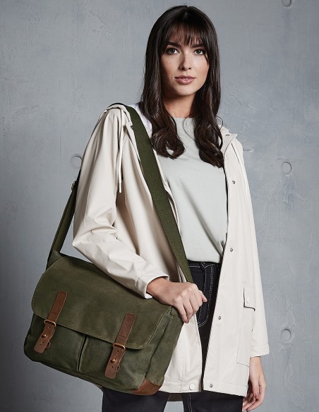 Quadra Heritage Waxed Canvas Messenger