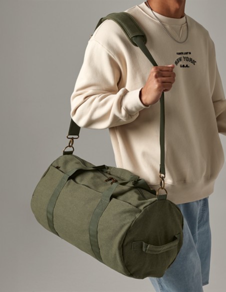 Bagbase Vintage Canvas Barrel Bag