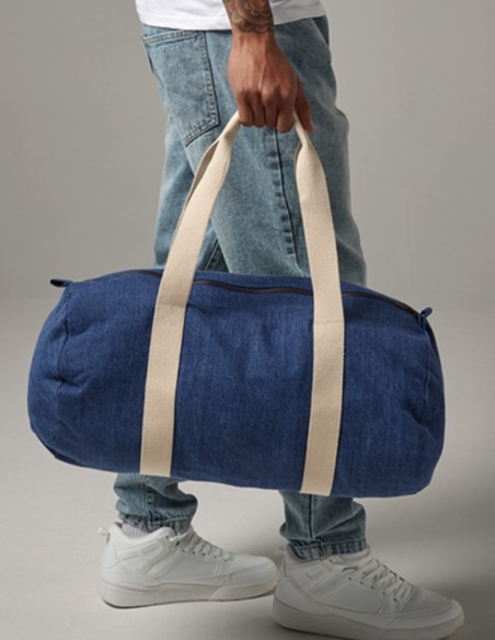 Bagbase Denim Barrel Bag