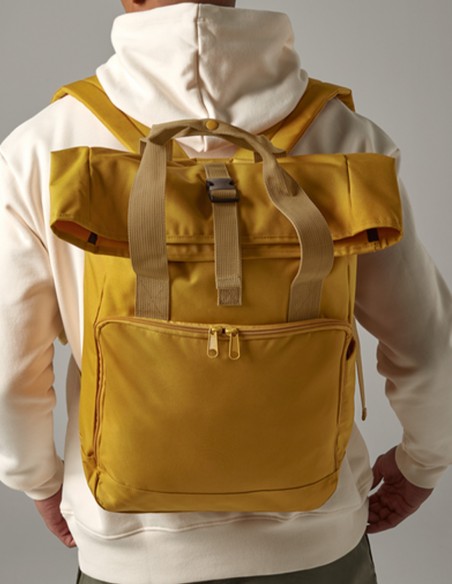 Bagbase Recycled Twin Handle Roll-Top Laptop Backpack