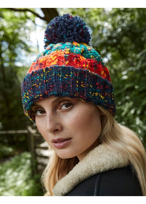 Beechfield Corkscrew Pom Pom Beanie