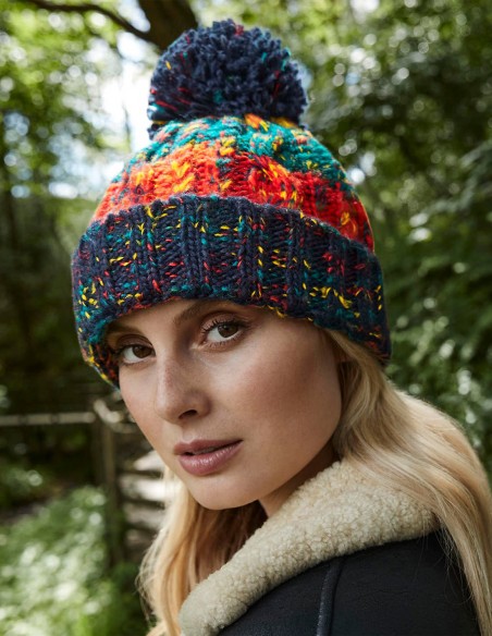 Beechfield Corkscrew Pom Pom Beanie