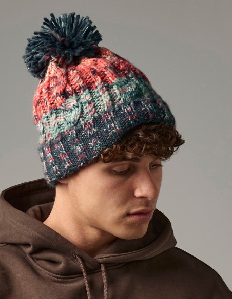 Beechfield Corkscrew Pom Pom Beanie