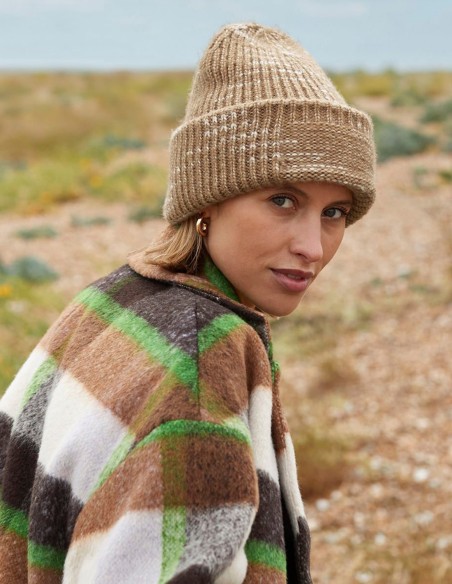 Beechfield Chunky Knit Reverse Patch Beanie