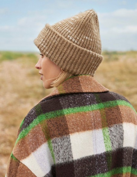 Beechfield Chunky Knit Reverse Patch Beanie