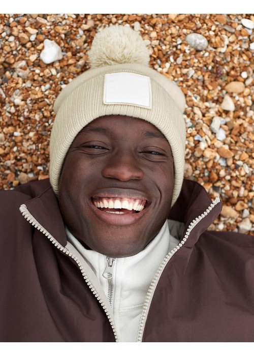 Beechfield Appliqué Patch Pom Beanie