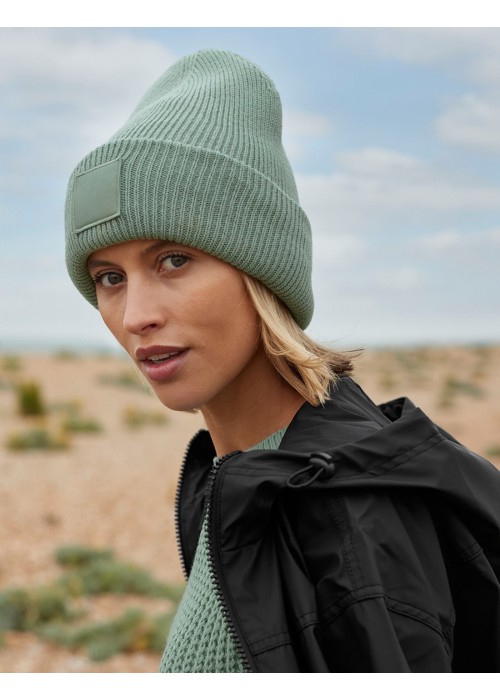 Beechfield Deep-Cuffed Tonal Patch Beanie