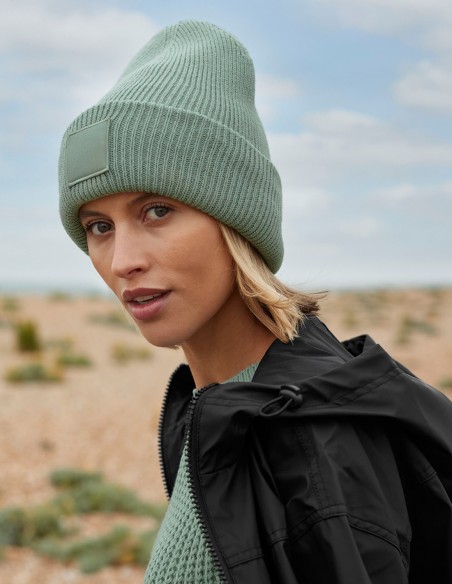 Beechfield Deep-Cuffed Tonal Patch Beanie