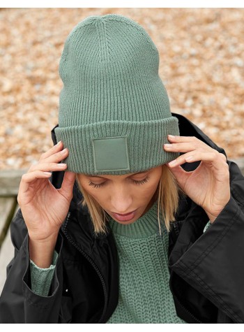 Beechfield Deep-Cuffed Tonal Patch Beanie